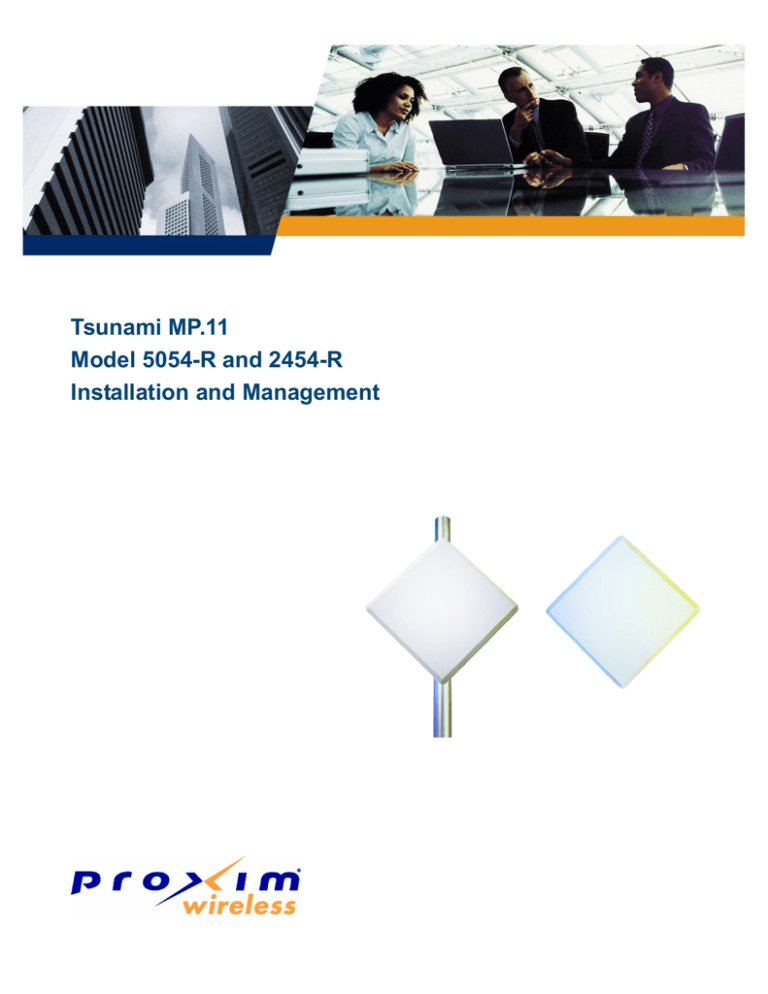 Proxim Antenna Tsunami MP.11 Specifications Proxim Antenna Tsunami MP.11 Specifications
