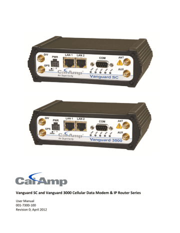 Vanguard 7300 Series User manual | Manualzz Vanguard 7300 Series User manual | Manualzz
