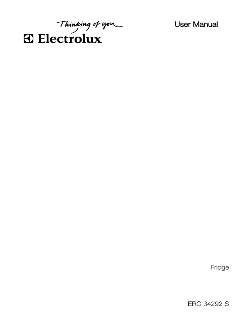 Electrolux ERC 34292 S User manual Electrolux ERC 34292 S User manual