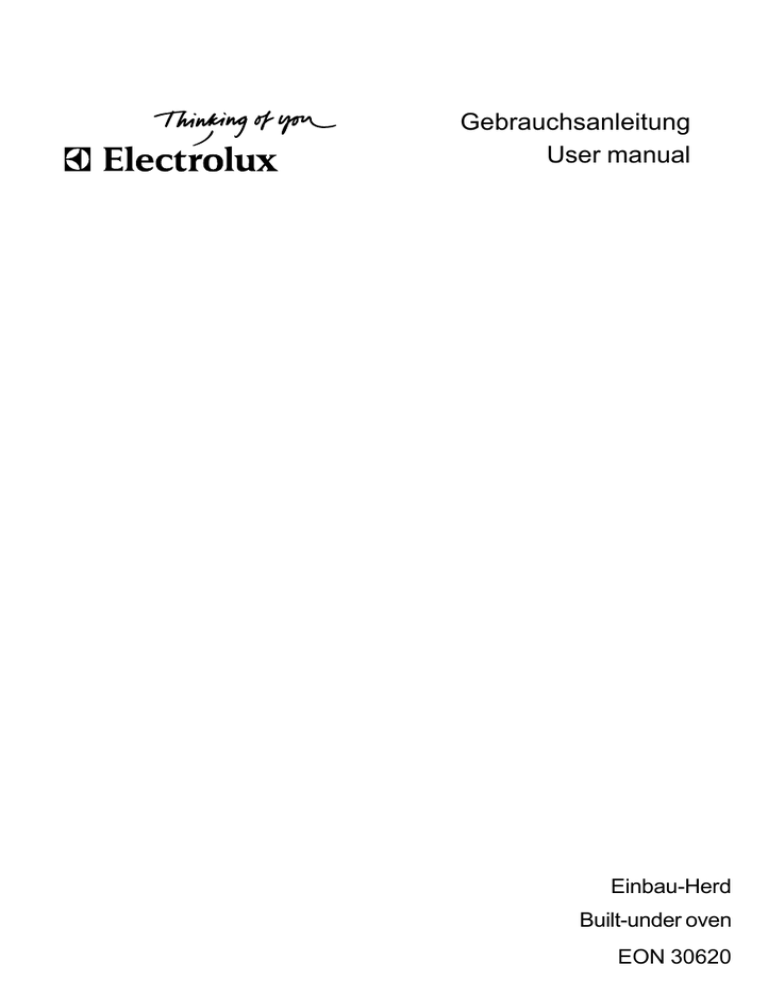 Electrolux EON 30620 User manual Electrolux EON 30620 User manual