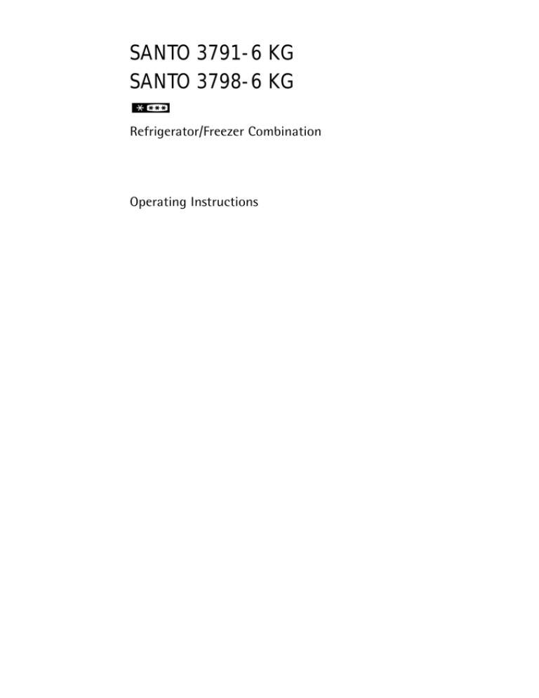 AEG No-Frost Upright Freezer Operating instructions AEG No-Frost Upright Freezer Operating instructions