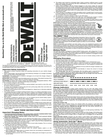 DeWalt DW9109 Instruction manual | Manualzz