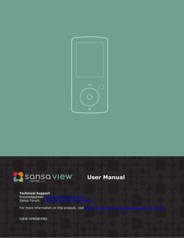 SanDisk Sansa View User manual | Manualzz