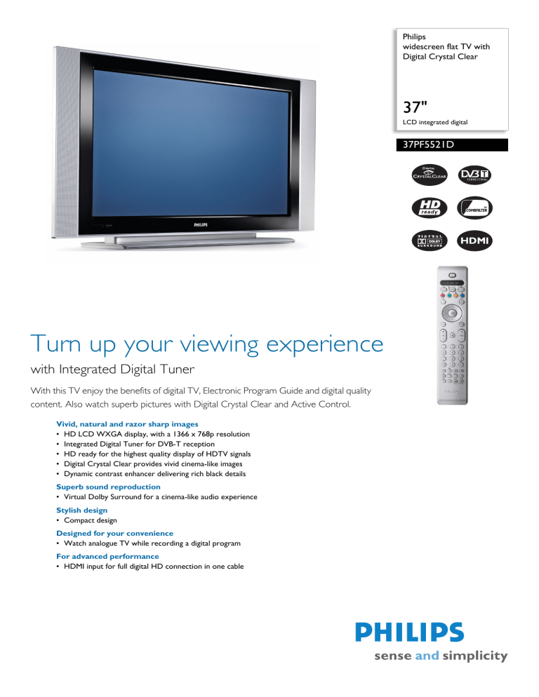 Philips 37PF5521D User manual Philips 37PF5521D User manual