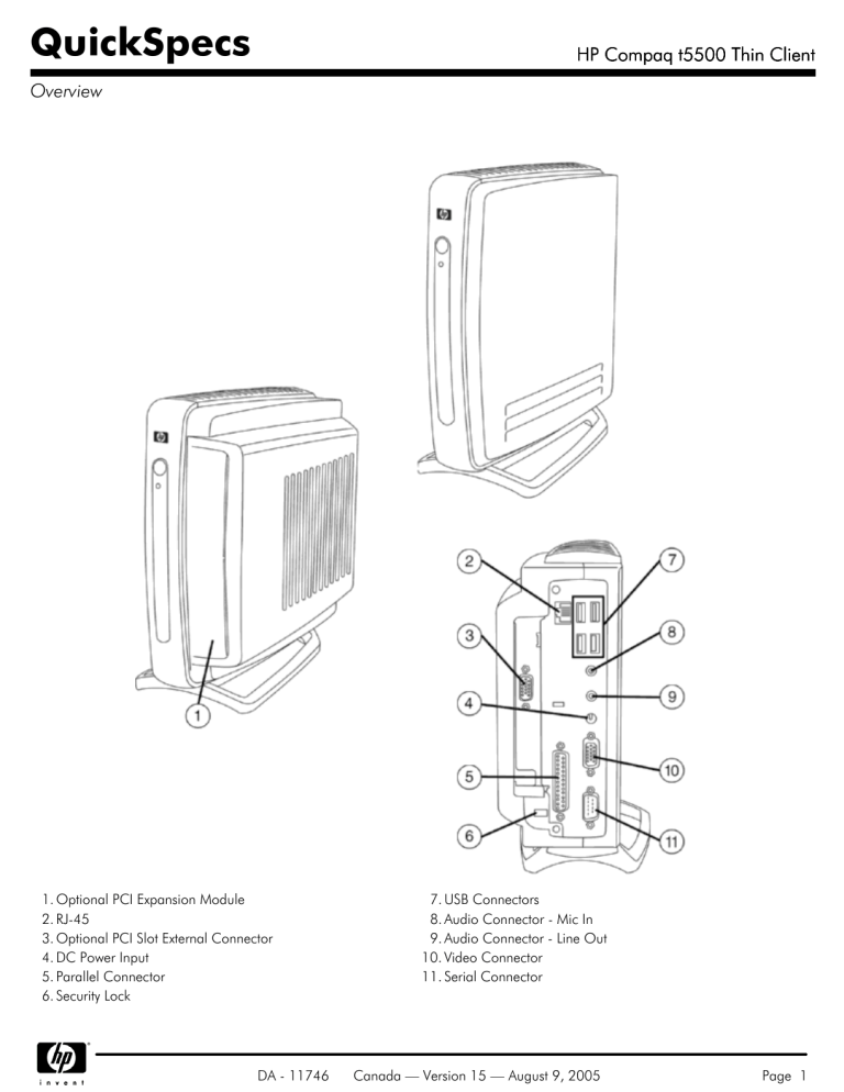 HP Compaq t5500 User manual HP Compaq t5500 User manual