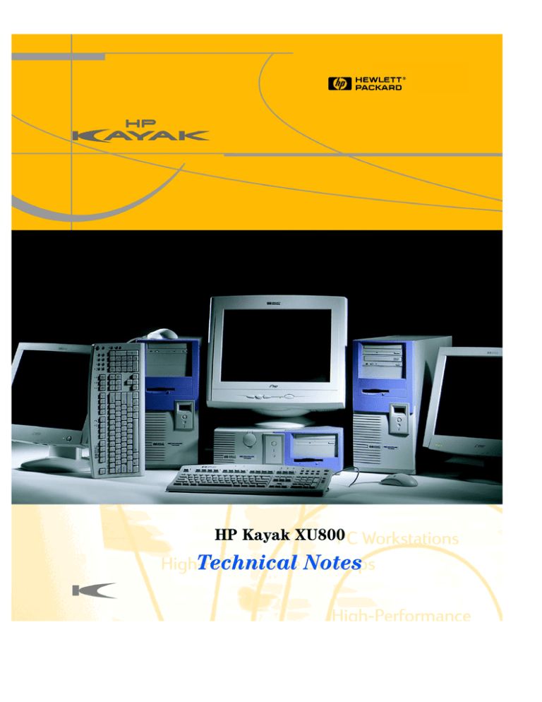 HP XU800 Technical information HP XU800 Technical information
