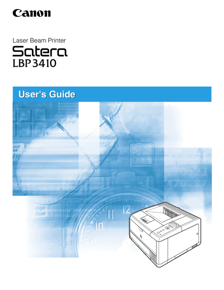 Canon 3410 User`s guide Canon 3410 User`s guide