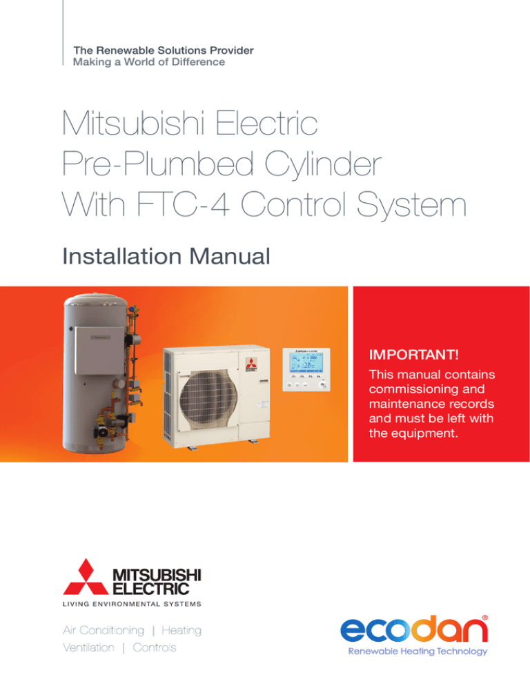 Mitsubishi Electric PUHZ-HW140YHA-BS Installation manual Mitsubishi Electric PUHZ-HW140YHA-BS Installation manual
