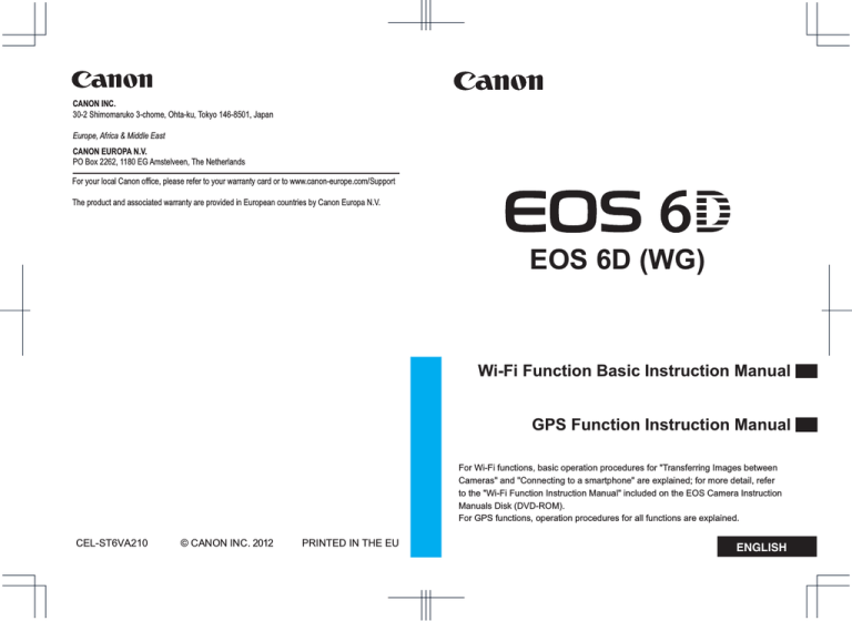 Canon EOS 6D Instruction manual Canon EOS 6D Instruction manual