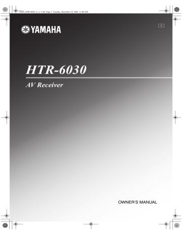 Yamaha HTR-6030 Owner's manual | Manualzz
