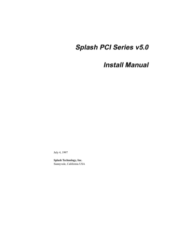 Setting Up the Splash Server. Apple DocuColor 5799 with Splash PCI v5.x, DocuColor 5750, DocuColor 5799, Regal 5790, Power Macintosh 7600/132 Series, MajestiK 5760, MajestiK 5765 | Manualzz