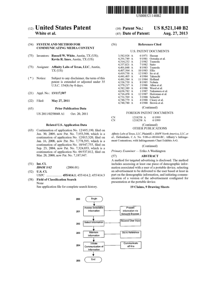System and method for communicating media content System and method for communicating media content