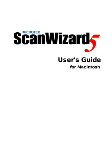 Microtek ScanMaker 5 User`s guide | Manualzz