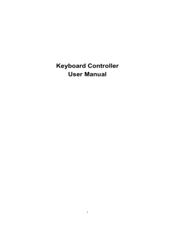 CCTV Intelligent Network Keyboard User manual | Manualzz