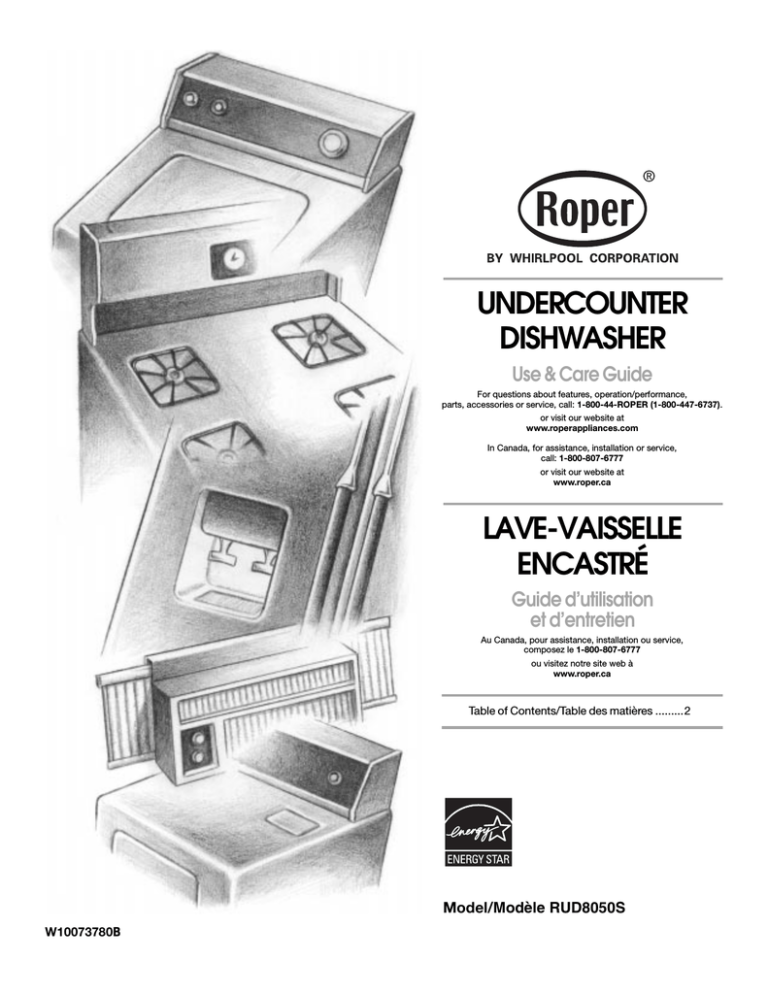 Roper RUD8050S Use & care guide Roper RUD8050S Use & care guide