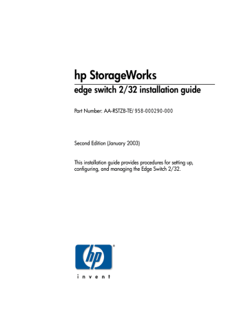 HP (Hewlett-Packard) 958-000290-000 Installation guide | Manualzz