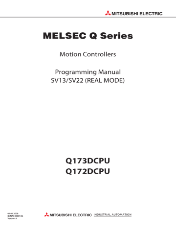 6.1.6 Stop processing and restarting after stop. Mitsubishi MOTION CONTROLLERS Q172DCPU | Manualzz