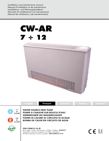 Airwell | CW-AR | Manuel utilisateur | Installation Operation Maintenance | Manualzz