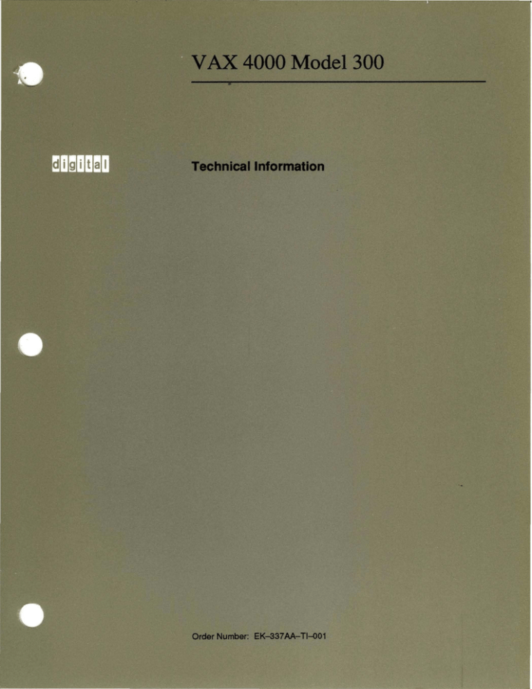 Digital Equipment Corporation LG31 Technical information Digital Equipment Corporation LG31 Technical information