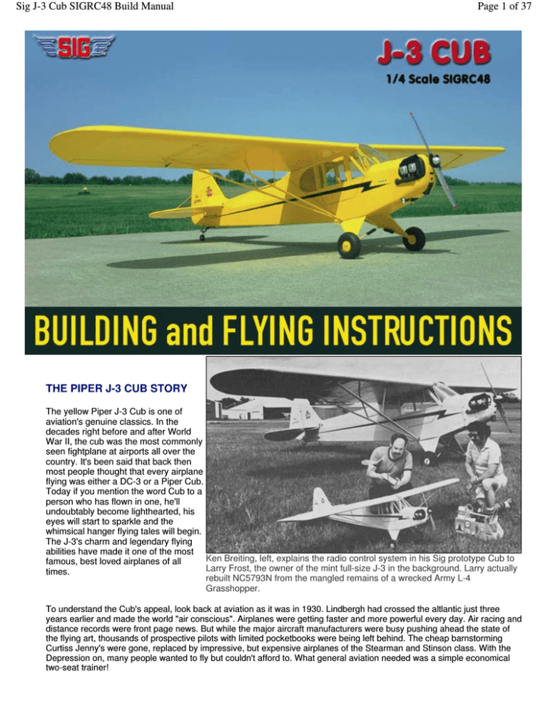 SIG Curtiss Jenny User manual SIG Curtiss Jenny User manual