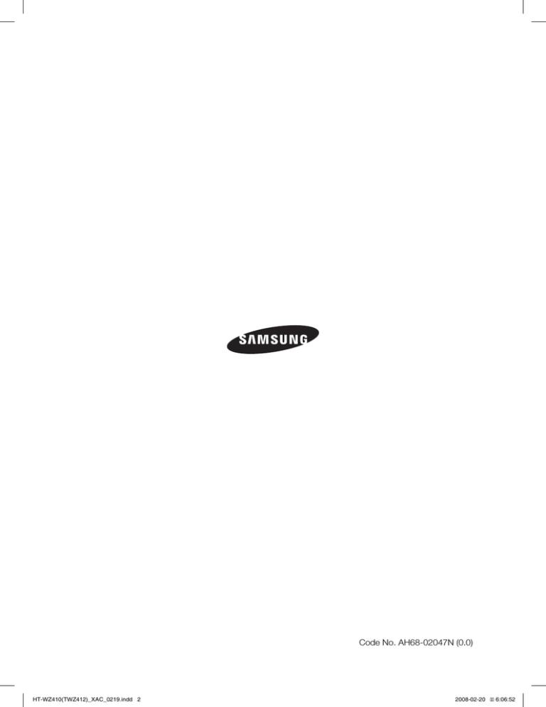 Samsung AH68-02047N User manual Samsung AH68-02047N User manual