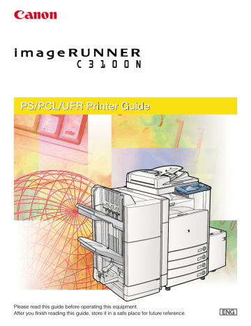 Canon imageRUNNER C3100 N Printer User`s guide | Manualzz