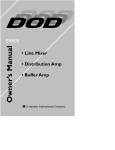 DOD SR606 Owner's Manual