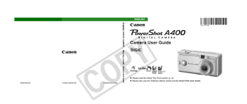 Canon Power Shot A400 User guide Canon Power Shot A400 User guide