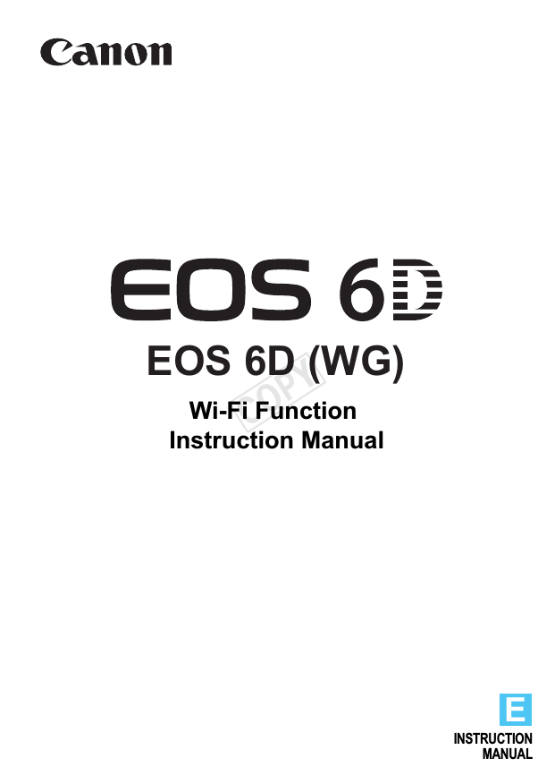 Canon EOS 6D Instruction manual Canon EOS 6D Instruction manual