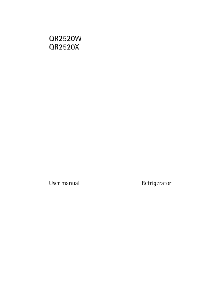 AEG QR2520X User manual AEG QR2520X User manual