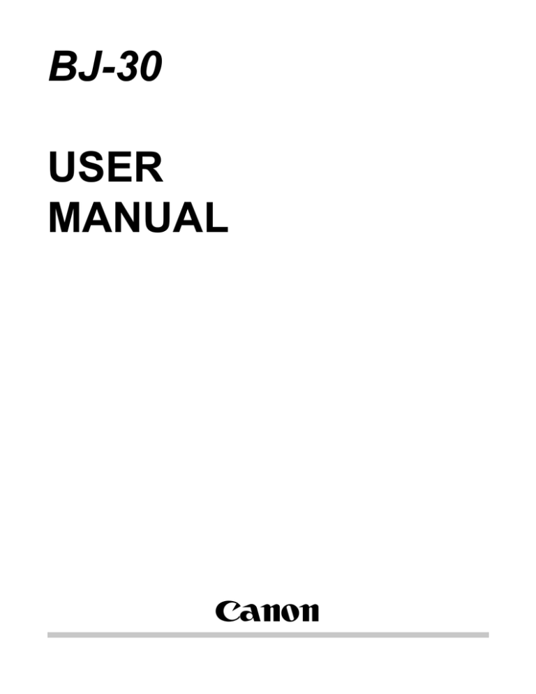 Canon BJ/HY078 User manual Canon BJ/HY078 User manual