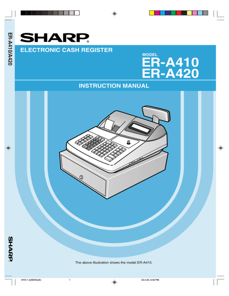 Sharp ER-A420 Instruction manual Sharp ER-A420 Instruction manual