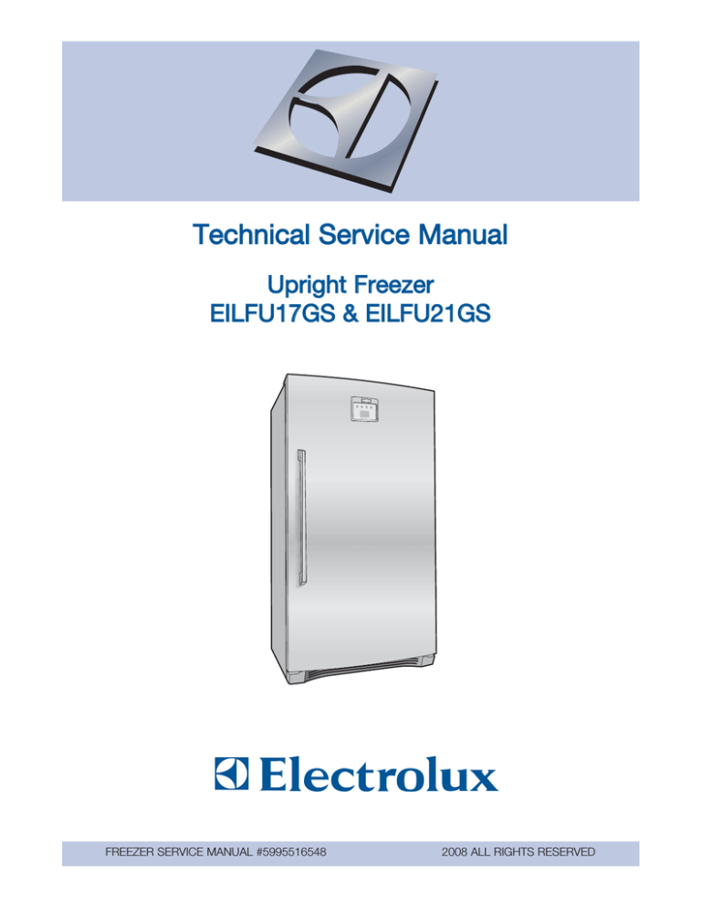 Electrolux EILFU17GS Service manual Electrolux EILFU17GS Service manual