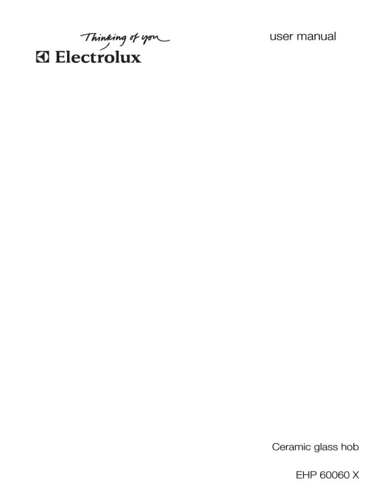 Electrolux EHP 60060 X User manual Electrolux EHP 60060 X User manual