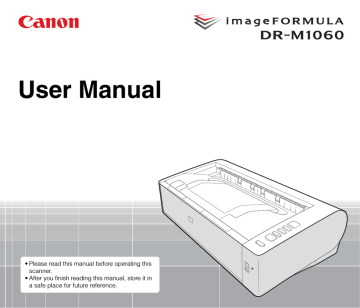 Canon DR-M1060 User manual Canon DR-M1060 User manual