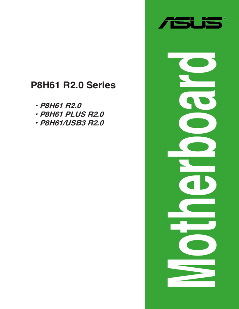 Asus P8H61 PLUS R2.0 Specifications Asus P8H61 PLUS R2.0 Specifications