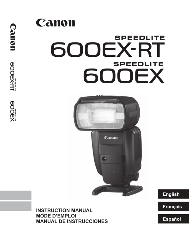 Canon Speedlite 600EX-RT Instruction manual Canon Speedlite 600EX-RT Instruction manual