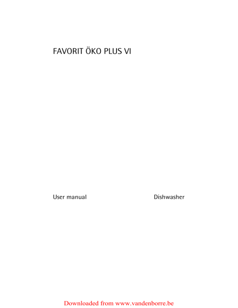 AEG "OKO FAVORIT 3 in 1 User manual AEG "OKO FAVORIT 3 in 1 User manual