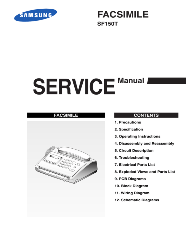 Samsung SF-150T Operating instructions Samsung SF-150T Operating instructions