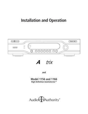 Audio Authority 1361 Specifications | Manualzz