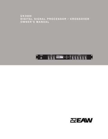 EAW UX3600 Owner's Manual | Manualzz EAW UX3600 Owner's Manual | Manualzz