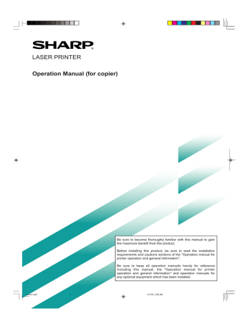 Sharp AR-4551 Operation Manuals | Manualzz Sharp AR-4551 Operation Manuals | Manualzz