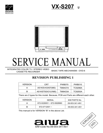 Aiwa VX-S207 Service manual | Manualzz