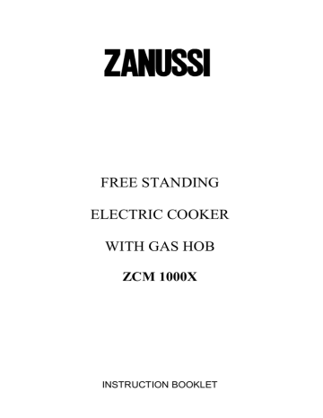 Zanussi ZCM 1000X Instruction Booklet | Manualzz
