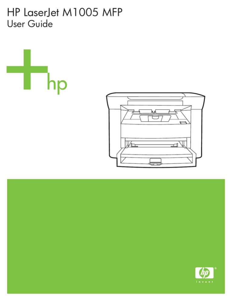 HP 1005 Series User guide HP 1005 Series User guide