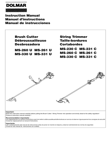 Dolmar MS-231 C Instruction manual | Manualzz