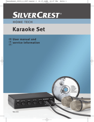 Silvercrest TM-210 User manual | Manualzz