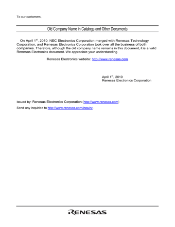 Datasheet | Renesas M3062PT-EPB Technical information | Manualzz