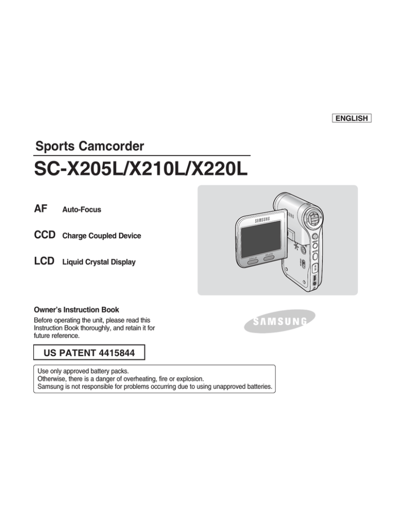 Samsung SC-X220L Operating instructions Samsung SC-X220L Operating instructions