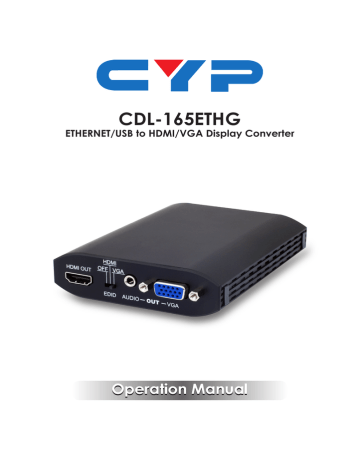 CYP CDL-165ETHG Operation Manual | Manualzz CYP CDL-165ETHG Operation Manual | Manualzz